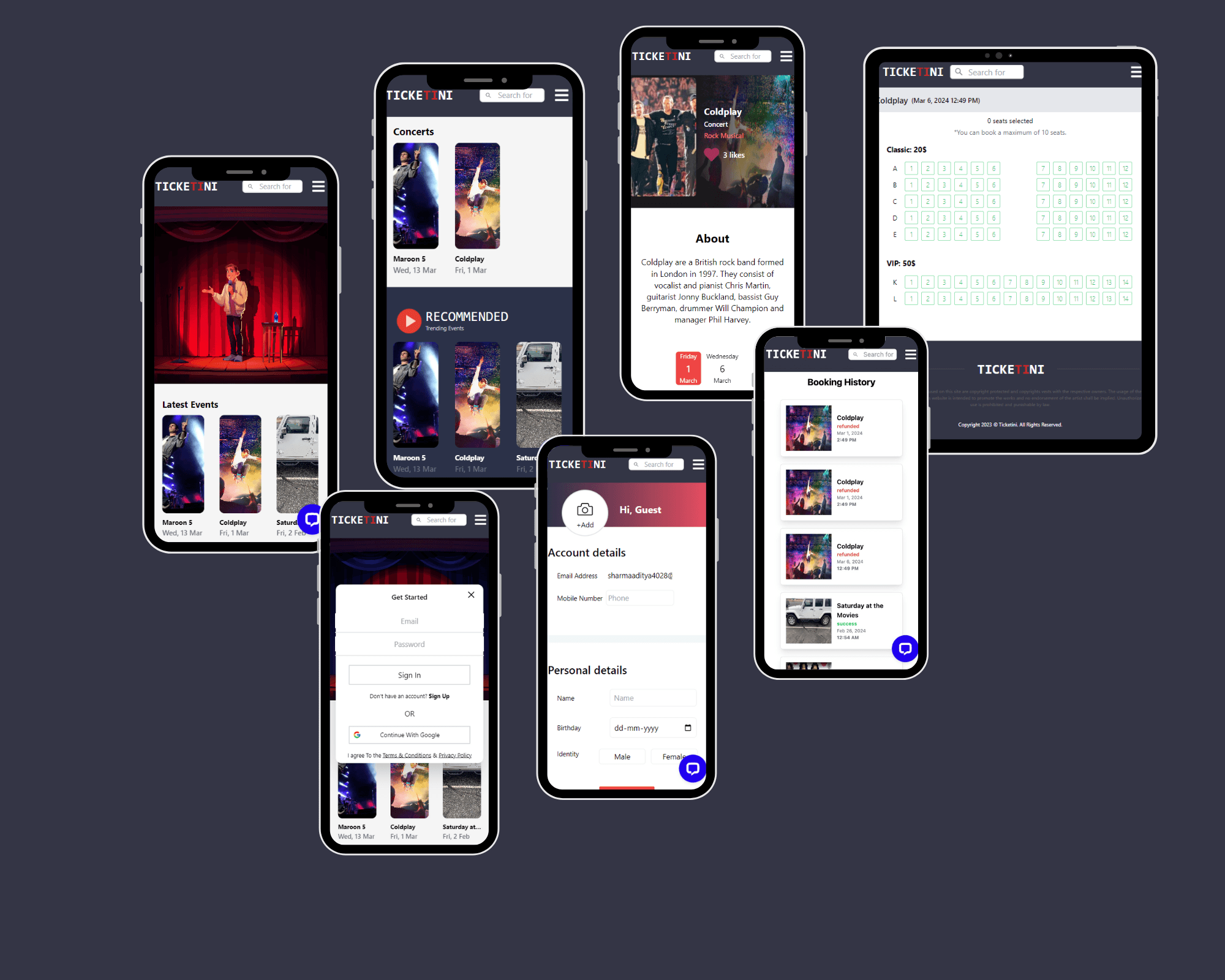 TickeTini screenshots